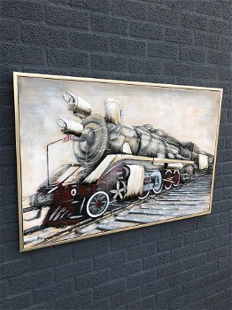 trein , 3 d , schilderij - 2