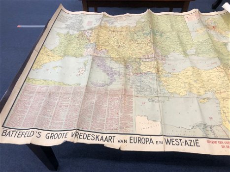 Oude landkaart/vredeskaart van Europa - 0