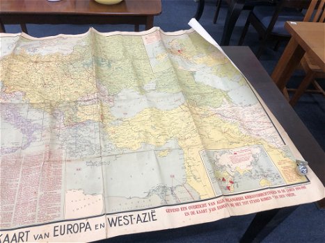 Oude landkaart/vredeskaart van Europa - 1