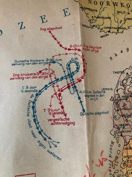Oude landkaart/vredeskaart van Europa - 5