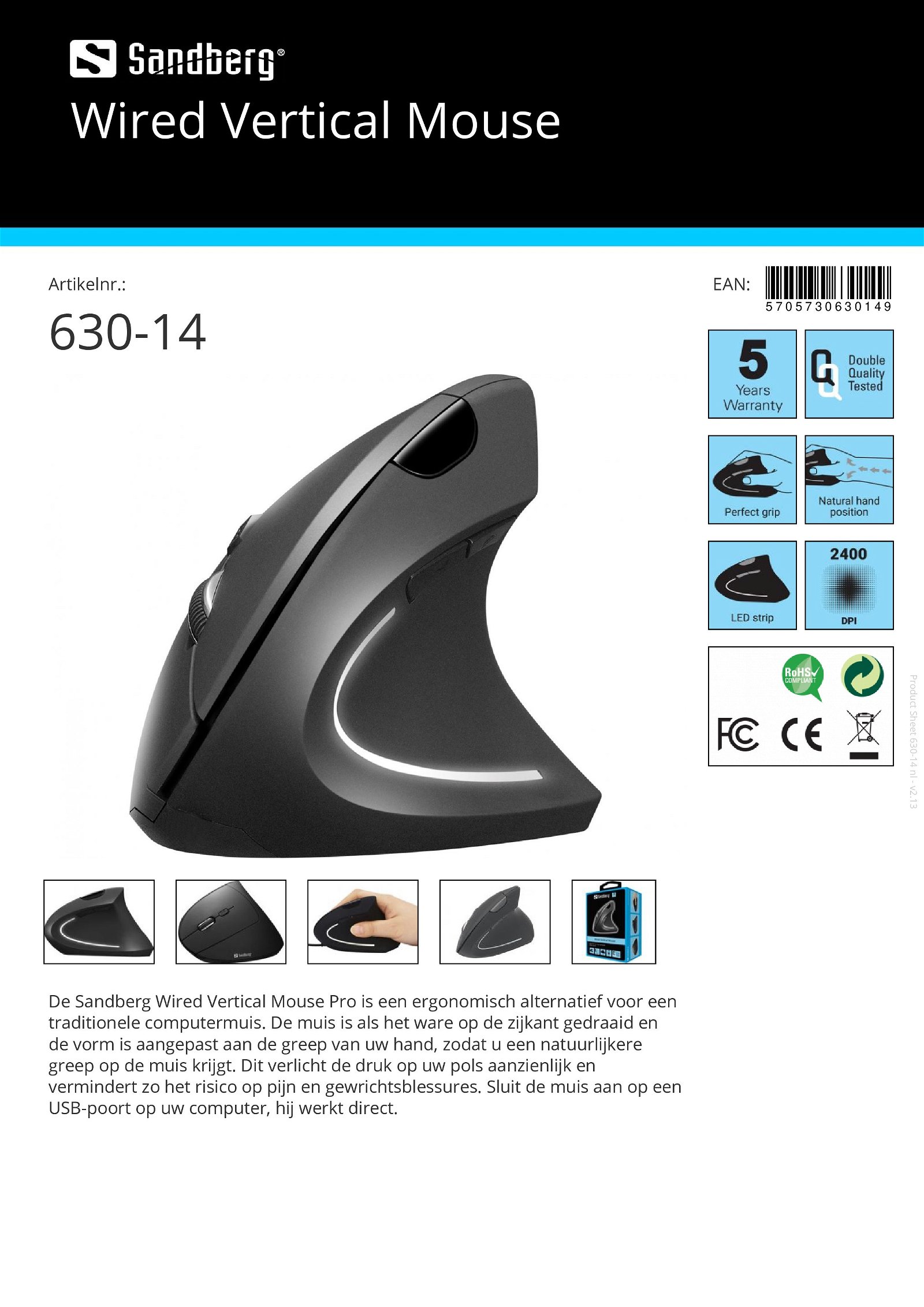 Wired Vertical Mouse - nr. 1