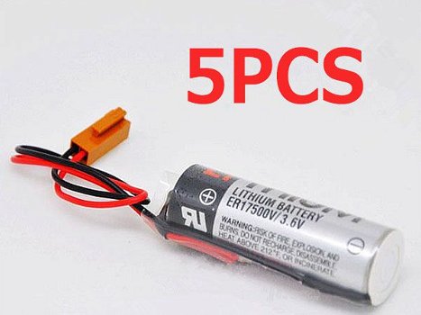 5pcs ER17500V ER17/50 CS1W-BAT01 3.6V 2700mAh PLC Li-ion Battery - 0