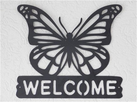 muurdecoratie , vlinder , welkom - 0