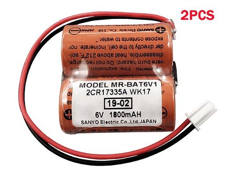 MR-BAT6V1 batería Mitsubishi 1800mAh Mitsubishi 2CR17335A WK17 6V CR17335(19-02) 2pcs - 0