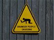 dronken mensen , pas op bord - 2 - Thumbnail