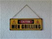 mannen aan het grillen , bbq , bord - 3 - Thumbnail