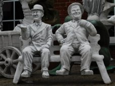Laurel en Hardy , tuinbeeld 