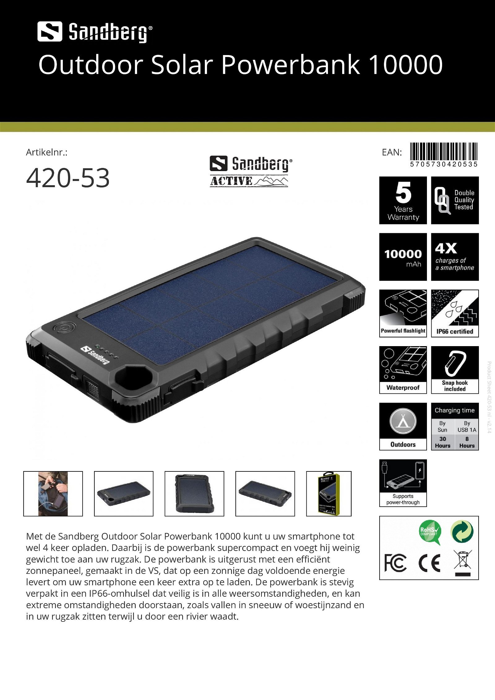 Outdoor Solar Powerbank 10000 - nr. 1