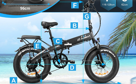KAISDA K2 Pro Folding Electric Moped Bike Mountain - 6