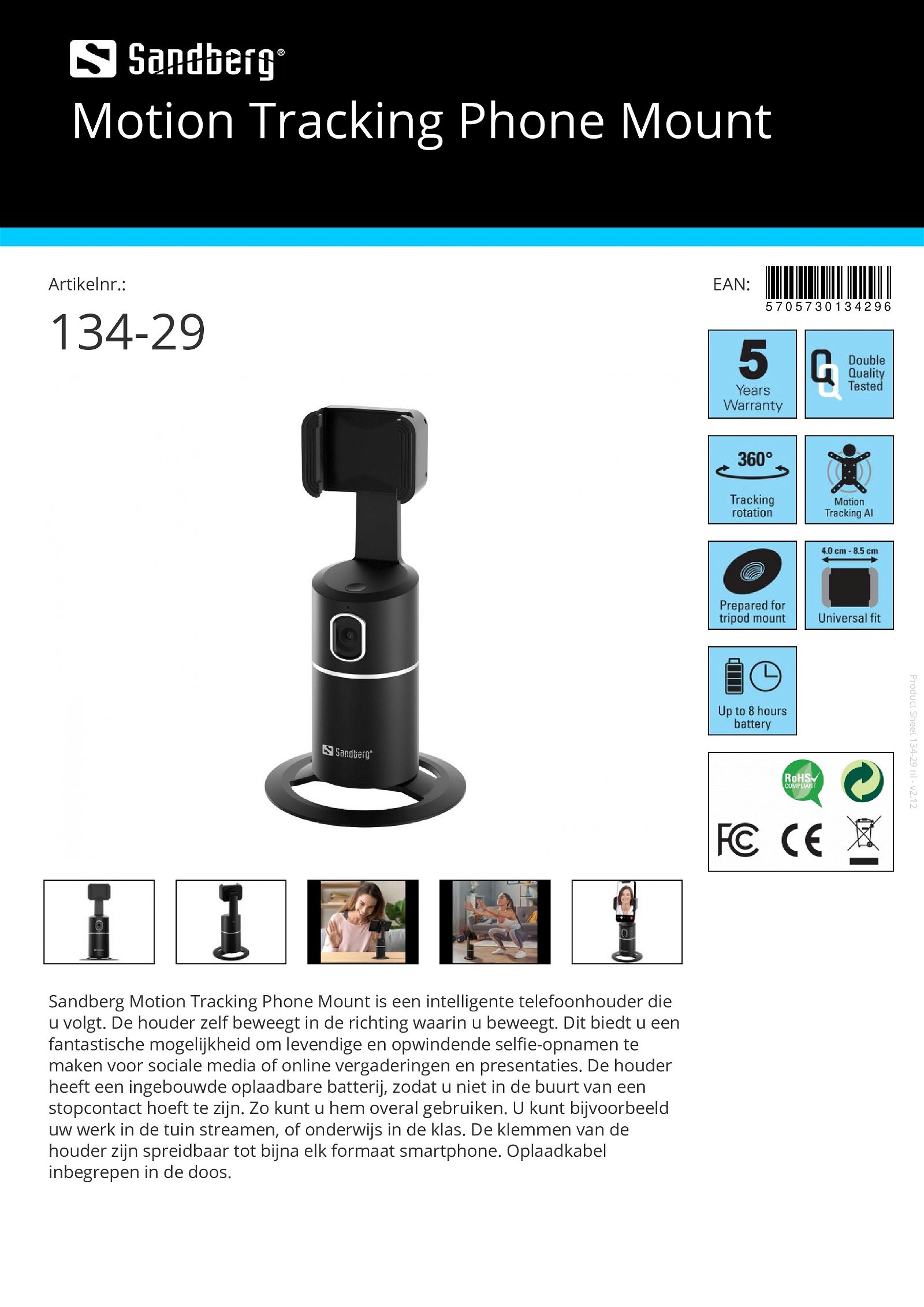 Motion Tracking Phone Mount intelligente telefoonhouder - nr. 1