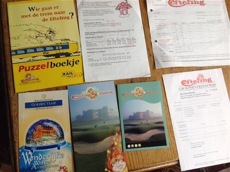 EFTELING - diverse folders, informatie enz - JAREN 1998 - 1999 - 2000 - 2