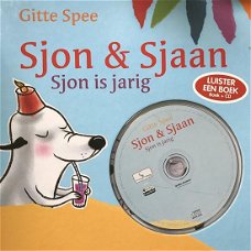Gitte Spee  -  Sjon & Sjaan - Sjon Is Jarig  (Boek & CD) Hardcover/Gebonden