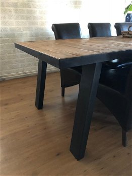 eettafel10 persoons , industriele tafel , groot - 1