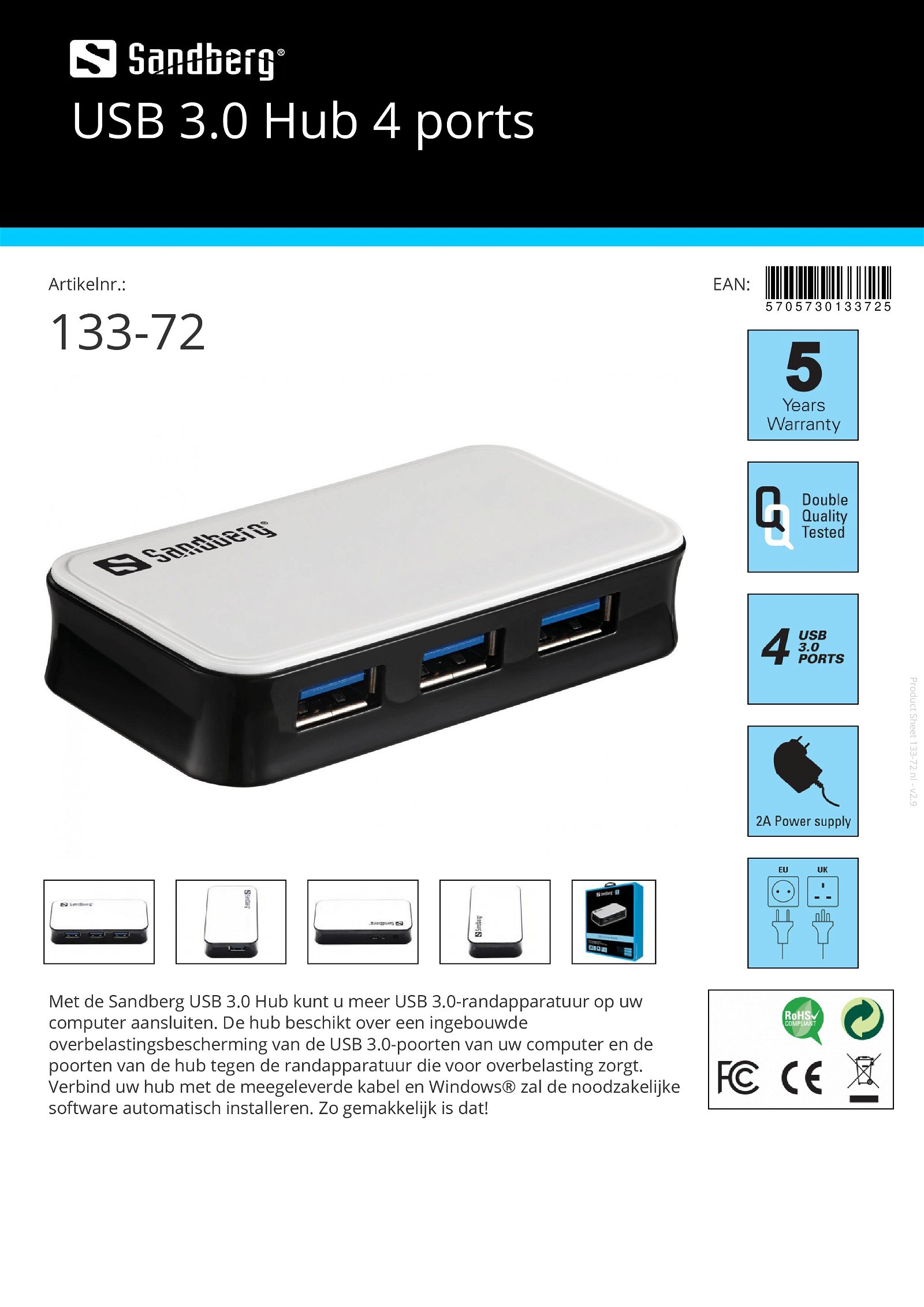 USB 3.0 Hub 4 ports - nr. 1