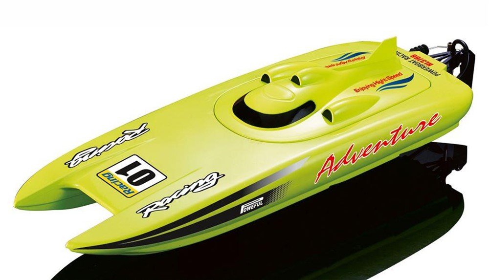 RC speedboot 26074 Kattamaran ADVENTURE GROEN 2,4 GHZ 30KM/H DEMO - Afbeelding 2