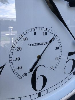 hele grote wandklok , thermometer - 5