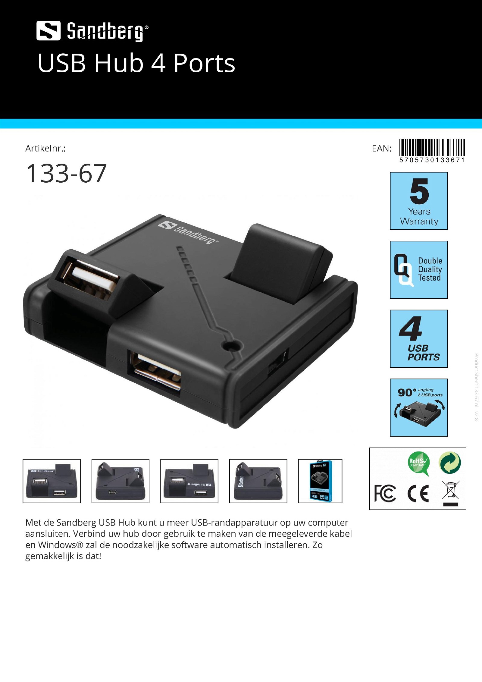 USB Hub 4 Ports - nr. 1