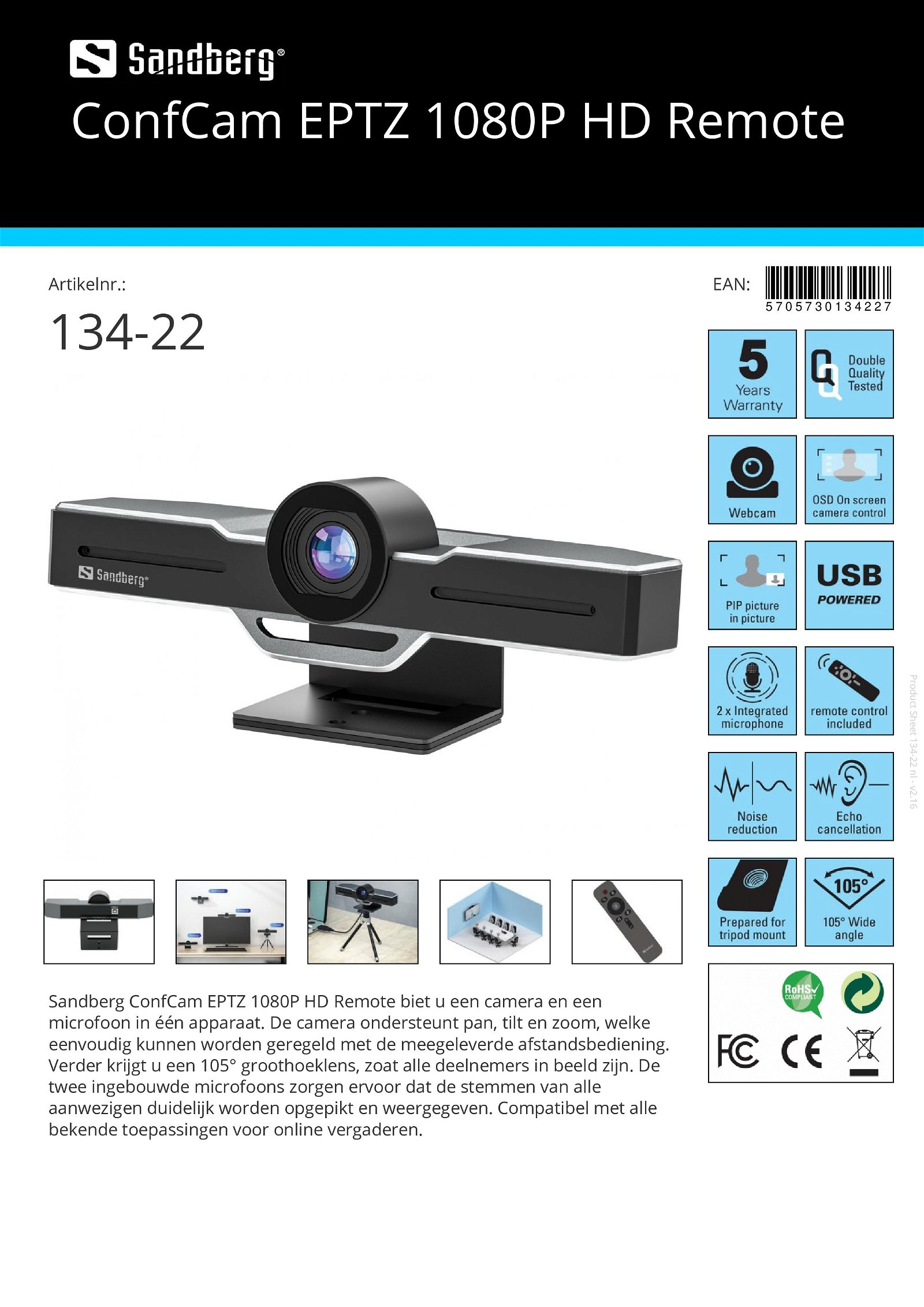 ConfCam EPTZ 1080P HD Remote Videoconferentie - nr. 1