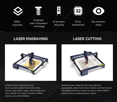 ATOMSTACK A5 M50 Laser Cutter Engraver, 5-5.5W - 2