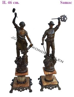 = 2 Klokstel beelden = 47839 - B