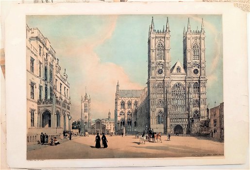 Lithografie T.S. Boys - Westminster Abbey, Hospital - 0
