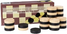 Damschijven in doos/ Draughts pieces in a box