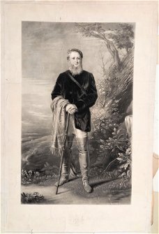 Mezzotint Joubert - Earl of Leicester 19e eeuw