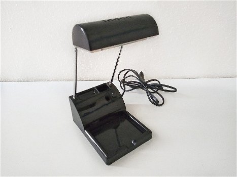 zwart verstelbare tafellamp en pennenbakje - 1