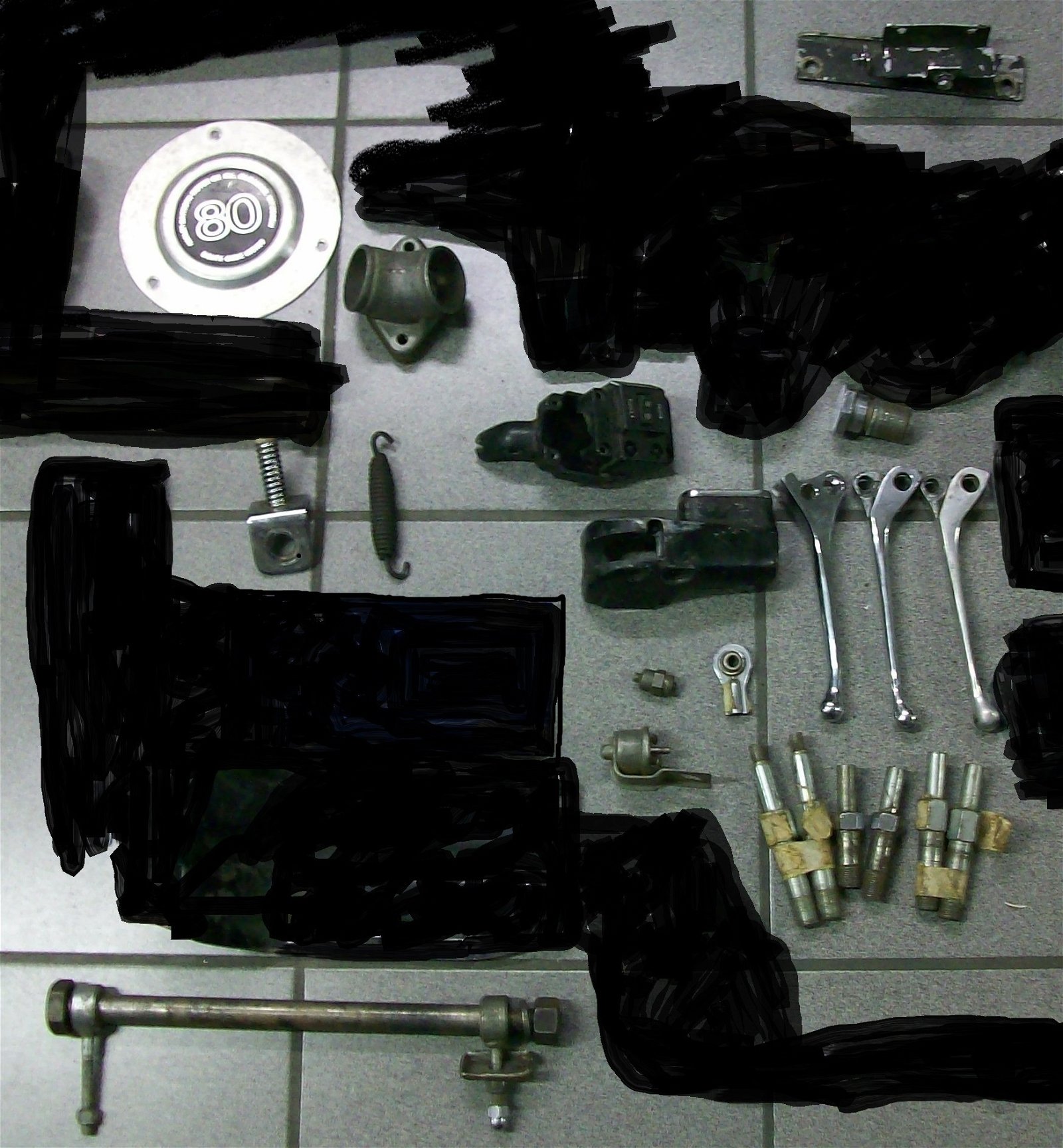 Harley shovel, diverse onderdelen - nr. 1