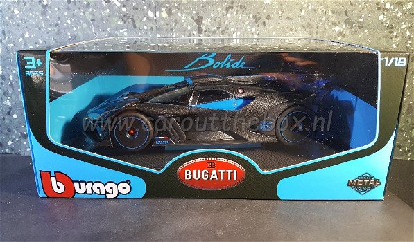 Bugatti Bolide blauw zwart 1:18 Bburago - 3
