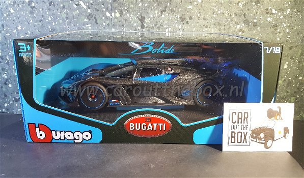 Bugatti Bolide blauw zwart 1:18 Bburago - 4