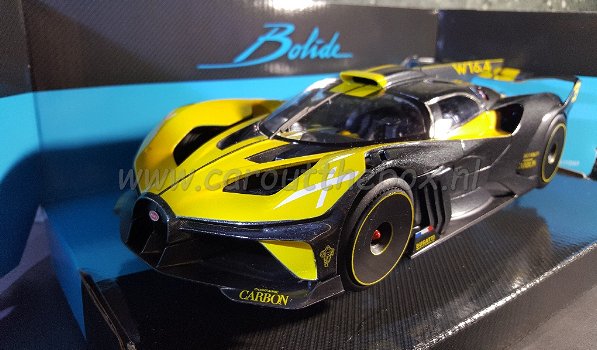 Bugatti Bolide geel zwart 1:18 Bburago - 1