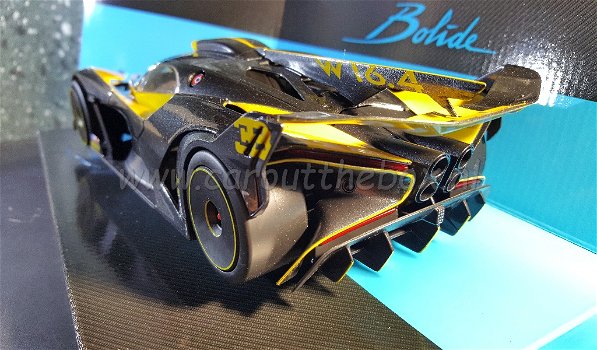 Bugatti Bolide geel zwart 1:18 Bburago - 2
