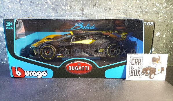 Bugatti Bolide geel zwart 1:18 Bburago - 4
