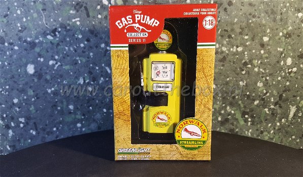 Wayne 100-a Gas Pump NORWALK GASOLINE 1:18 Greenlight - 2