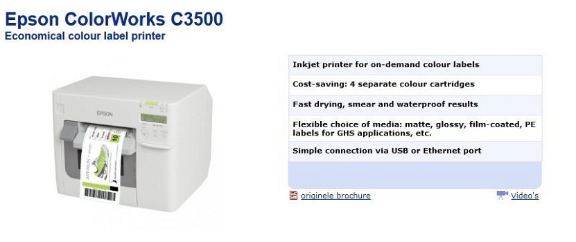 Epson ColorWorks C3500 colour labelprinter C31CD54012CD - 2