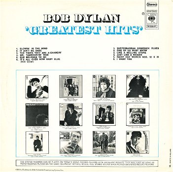 LP - Bob Dylan - Greatest hits - 2