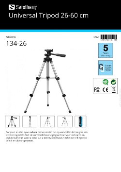 Universal Tripod 26-60 cm stafief voor webcams camera