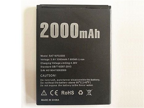 batería de celulares DOOGEE X50 Smartphone BAT18702000 X50 - 0