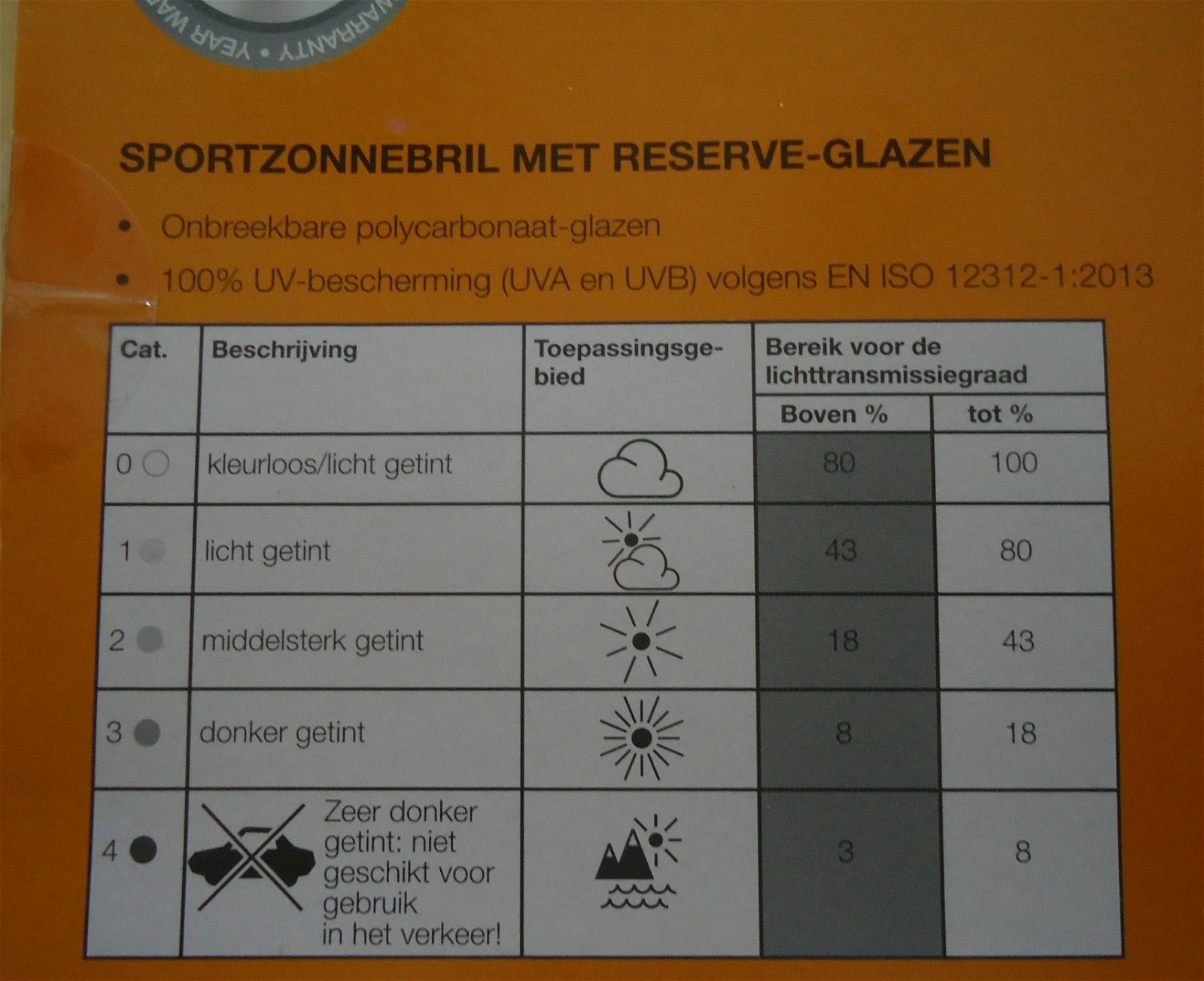 Te koop nieuwe sportzonnebril met reserve glazen (+ etui). - Afbeelding 7