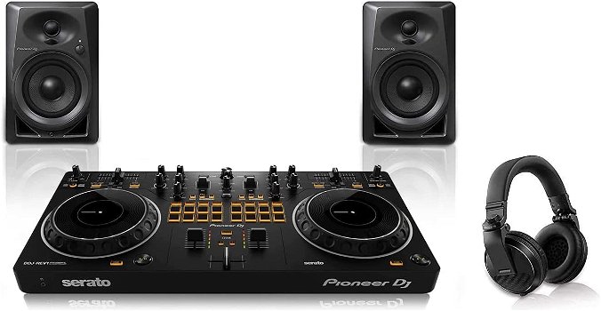 Pioneer Pro DJ Bundle with DDJ-REV1 + DM-40 Set + HDJ-X5 Headphones - 1