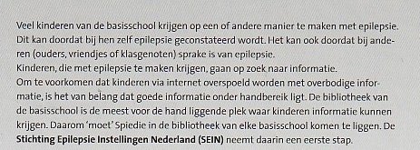 SPIEDIE, EPILEPSIEVOORLICHTING VOOR KINDEREN - Theo Heisen - 1