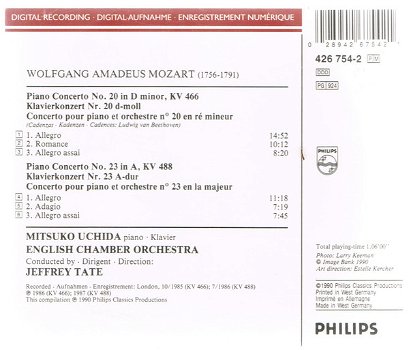 CD - Mozart - Mitsuko Uchida, piano - 1