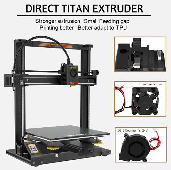 KINGROON KP5L 3D Printer, Titan Extruder, Dual-axis Linear - 5