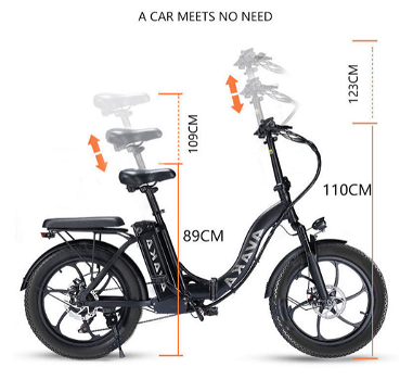 AVAKA BZ20 PLUS Electric Bike Foldable 20*3.0 Inch Fat Tires - 0