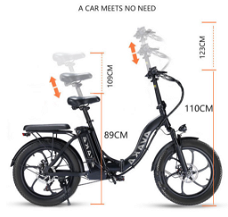 AVAKA BZ20 PLUS Electric Bike Foldable 20*3.0 Inch Fat Tires