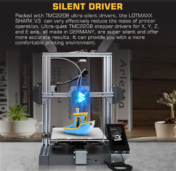 LOTMAXX Shark V3 3D Printer Laser Engraver, Auto Leveling - 5