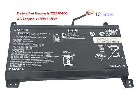 FM08 batería HP laptop 12-lines HP HSTNN-LB8B 922753-421 922977-855 TPN-Q195 - 0