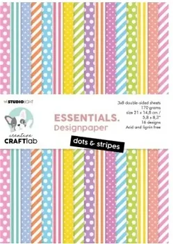 Craftlab paper pad dots and stripes - 0