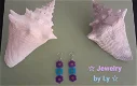 Handmade strijkkralen oorbellen bloemen paars en blauw Jewelry by Ly - 0 - Thumbnail